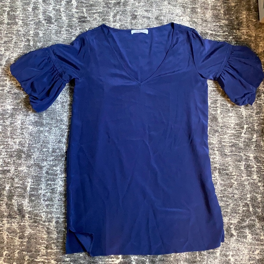 Geren Ford bell sleeve silk mini dress size M